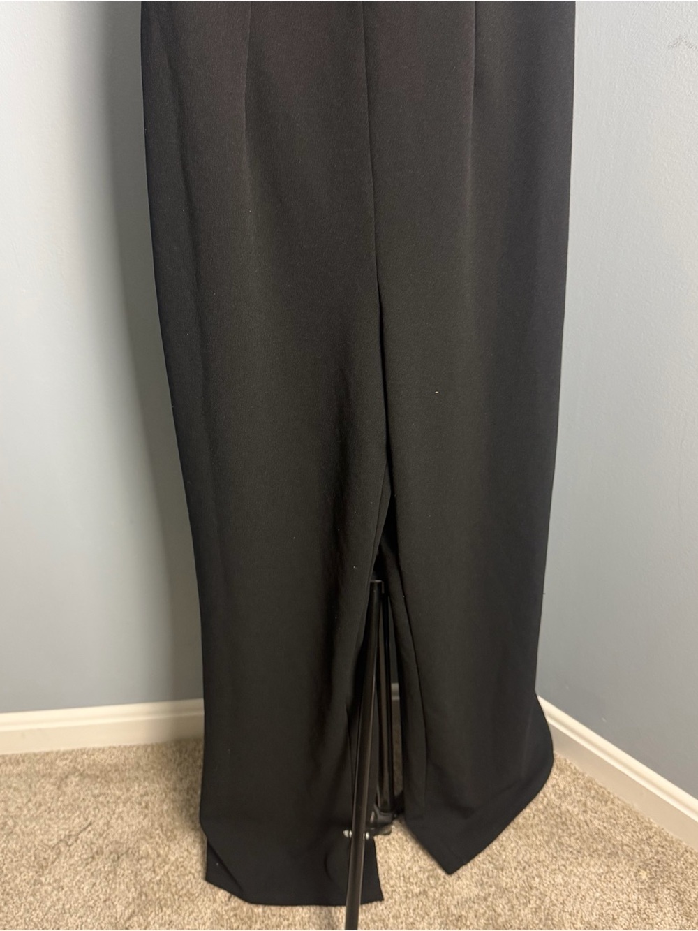 Mi Ami Black Lace top Bodice Sleeveless Jumpsuit Wide Leg Pant size medium - Picture 4 of 11